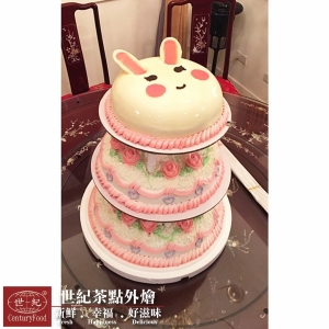 三層兔子造型蛋糕