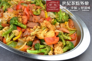 韓式小香腸炒蔬菜 Small sausage fried vegetables